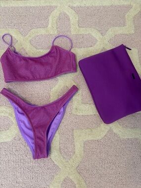 Triangl purple sparkle bikini